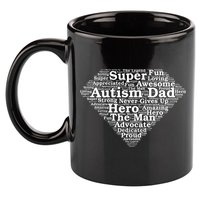 Autism Dad Superhero Fathers Day 11oz C Handle Ceramic Mug
