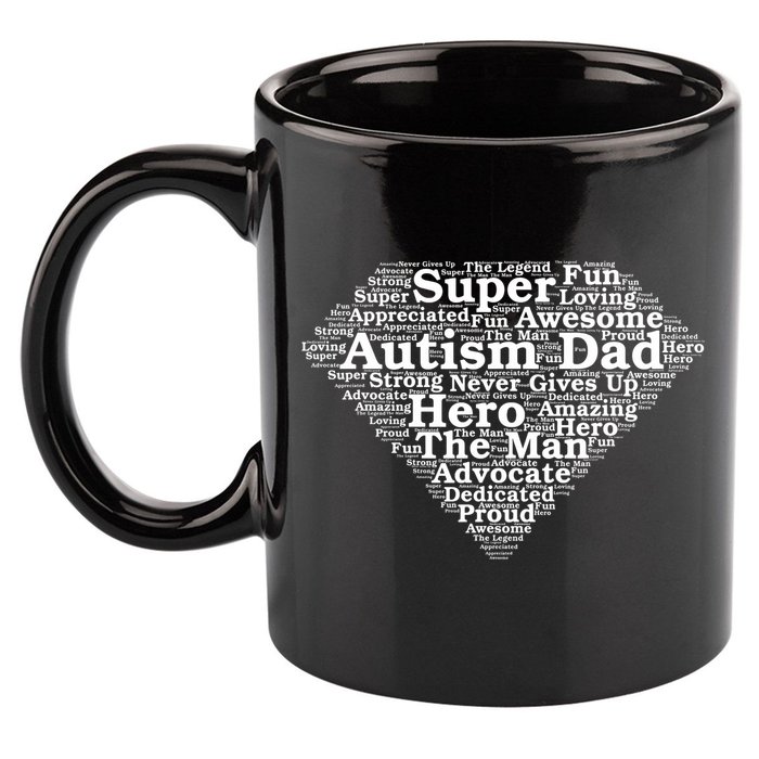 Autism Dad Superhero Fathers Day 11oz C Handle Ceramic Mug