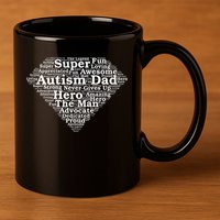 Autism Dad Superhero Fathers Day 11oz C Handle Ceramic Mug