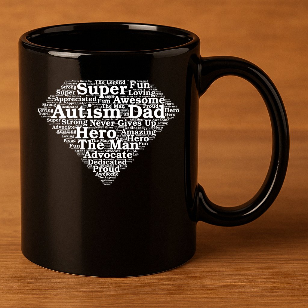 Autism Dad Superhero Fathers Day 11oz C Handle Ceramic Mug