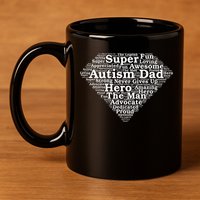 Autism Dad Superhero Fathers Day 11oz C Handle Ceramic Mug