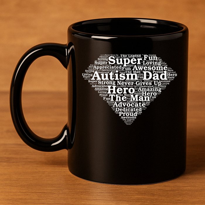 Autism Dad Superhero Fathers Day 11oz C Handle Ceramic Mug