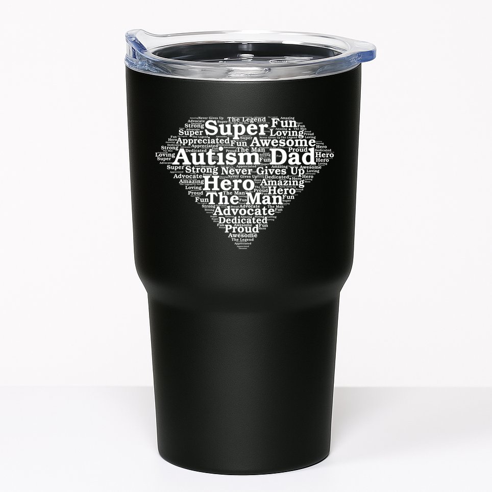 Autism Dad Superhero Fathers Day Tumbler