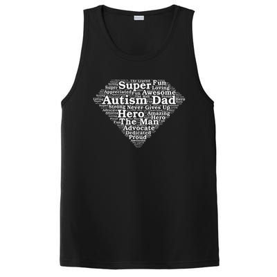 Autism Dad Superhero Fathers Day PosiCharge Competitor Tank