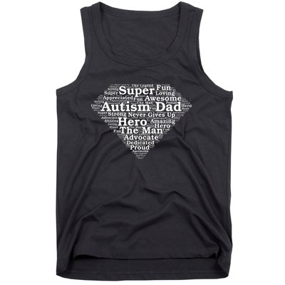 Autism Dad Superhero Fathers Day Tank Top