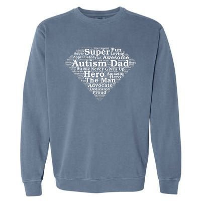 Autism Dad Superhero Fathers Day Garment-Dyed Sweatshirt