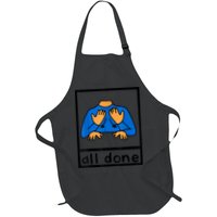 All Done Sign Language Speech Pathology AAC SPED Teacher Apron