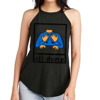 All Done Sign Language Speech Pathology AAC SPED Teacher Women's Perfect Tri Rocker Tank