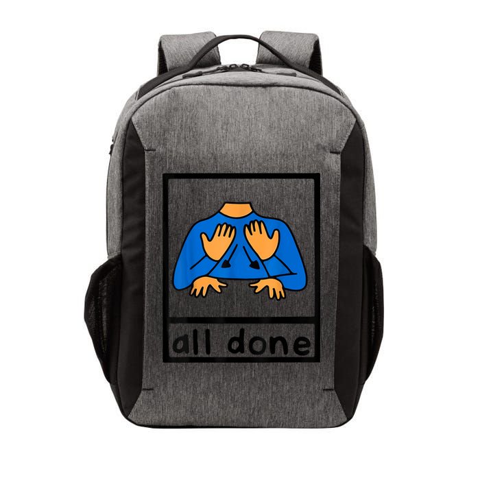 All Done Sign Language Speech Pathology AAC SPED Teacher Vector Backpack