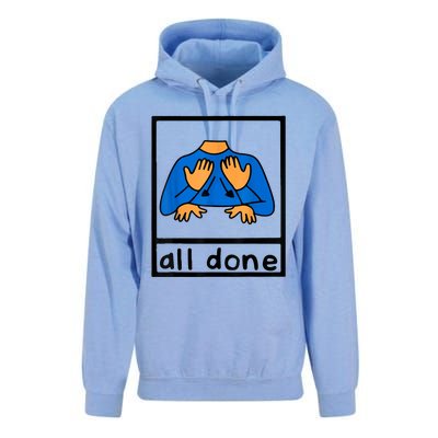 All Done Sign Language Speech Pathology AAC SPED Teacher Unisex Surf Hoodie