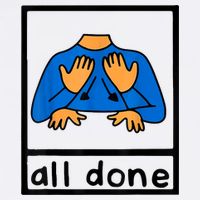 All Done Sign Language Speech Pathology AAC SPED Teacher Garment-Dyed Sweatshirt