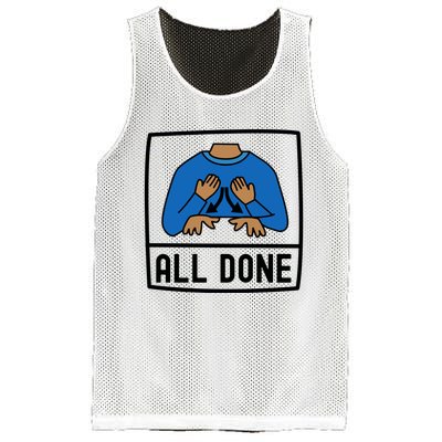 All Done Special Education Teacher Neurodiversity Autism Mesh Reversible Basketball Jersey Tank