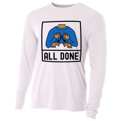 All Done Special Education Teacher Neurodiversity Autism Cooling Performance Long Sleeve Crew