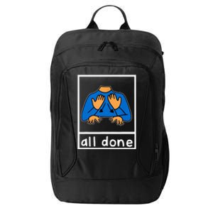 All Done Sign Language City Backpack