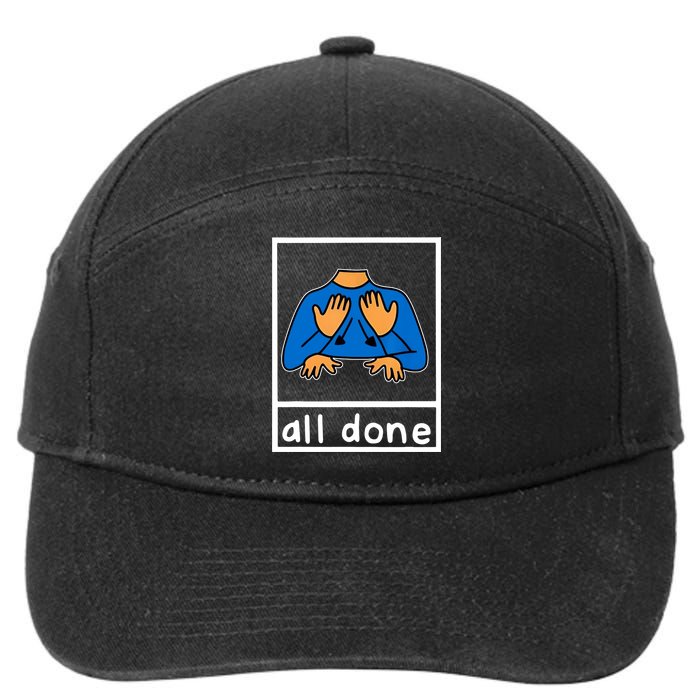 All Done Sign Language 7-Panel Snapback Hat