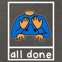 All Done Sign Language Cotton Canvas Backpack