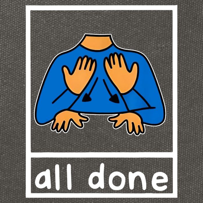 All Done Sign Language Cotton Canvas Backpack