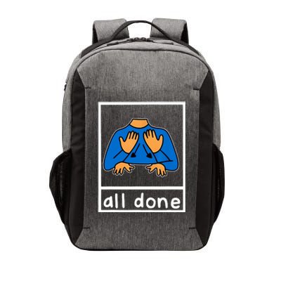 All Done Sign Language Vector Backpack