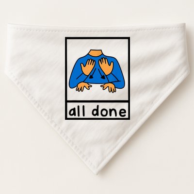 All Done Sign Language USA-Made Doggie Bandana
