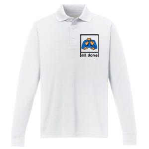 All Done Sign Language Performance Long Sleeve Polo