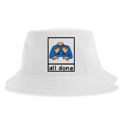 All Done Sign Language Sustainable Bucket Hat