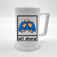 All Done Sign Language Beer Stein