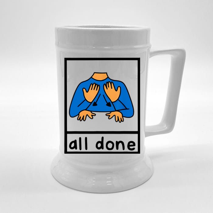 All Done Sign Language Beer Stein