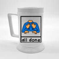 All Done Sign Language Beer Stein