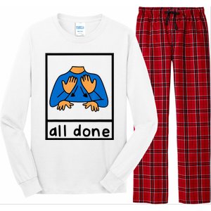 All Done Sign Language Long Sleeve Pajama Set