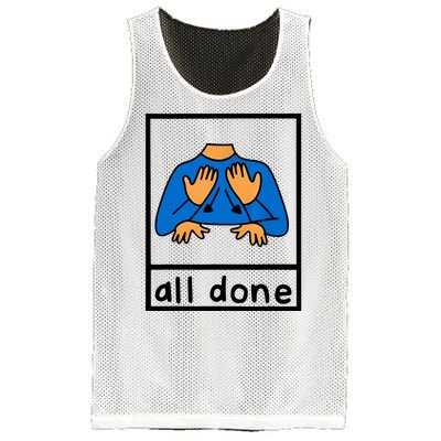 All Done Sign Language Mesh Reversible Basketball Jersey Tank