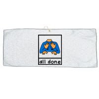 All Done Sign Language Large Microfiber Waffle Golf Towel