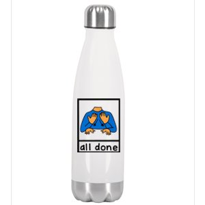 All Done Sign Language Stainless Steel Insulated Water Bottle