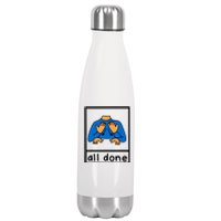 All Done Sign Language Stainless Steel Insulated Water Bottle