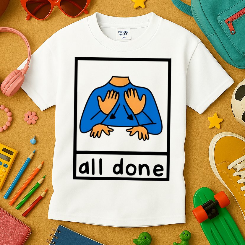 All Done Sign Language Kids T-Shirt