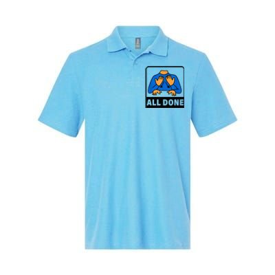 All Done Sign Language Speech Therapist Special Education Softstyle Adult Sport Polo