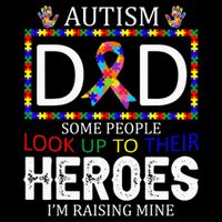 Autism Dad Some People Look Up To Their Heroes Drawstring Bag