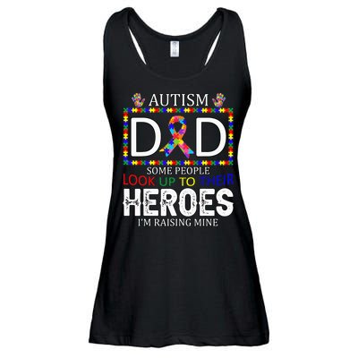 Autism Dad Some People Look Up To Their Heroes Ladies Essential Flowy Tank