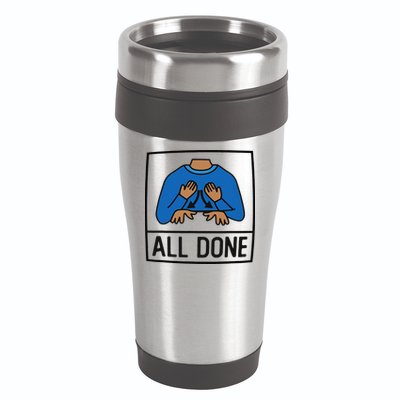All Done Special Education Teacher Neurodiversity Autism 16oz Travel Tumbler
