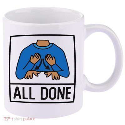 All Done Special Education Teacher Neurodiversity Autism 11oz C Handle Ceramic Mug