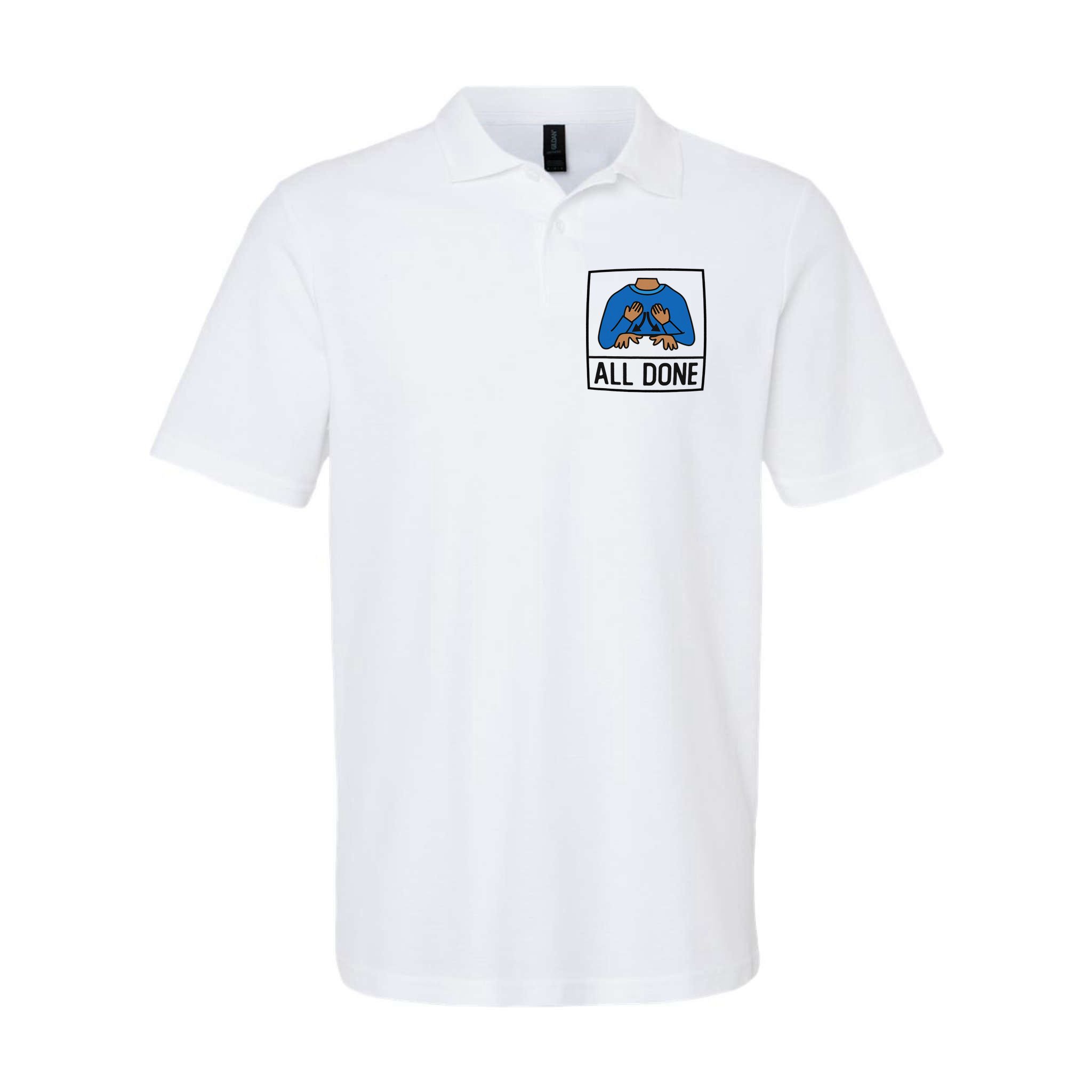 All Done Special Education Teacher Neurodiversity Autism Polo