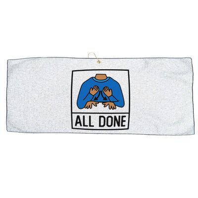 All Done Special Education Teacher Neurodiversity Autism Large Microfiber Waffle Golf Towel
