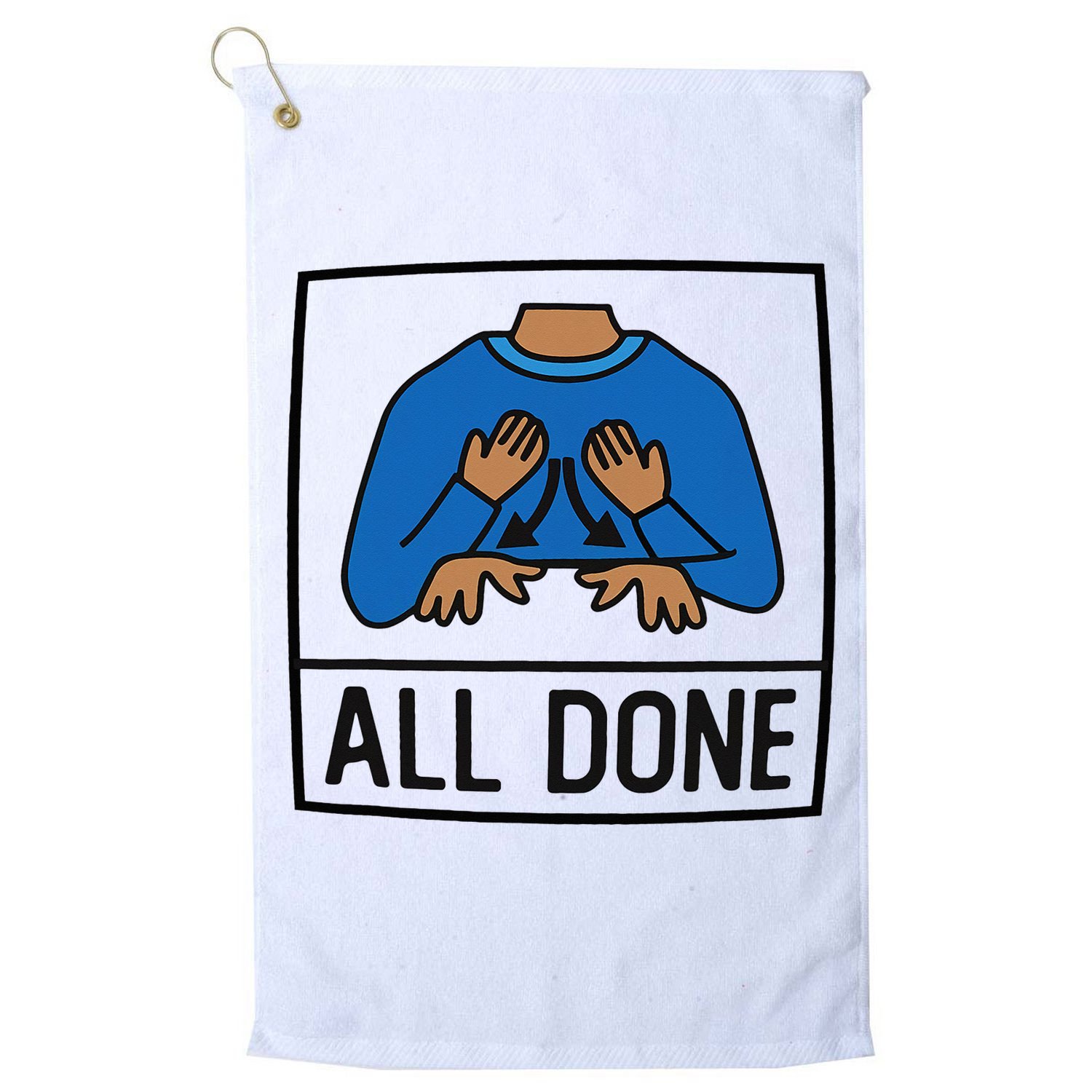 All Done Special Education Teacher Neurodiversity Autism Golf Towel
