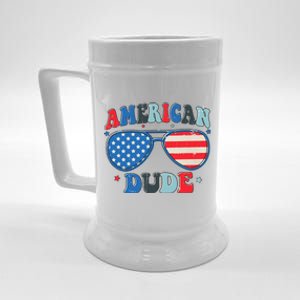 American Dude Sunglasses Freedom 4th Of July Beer Stein