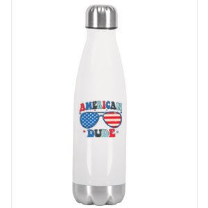 American Dude Sunglasses Freedom 4th Of July Stainless Steel Insulated Water Bottle