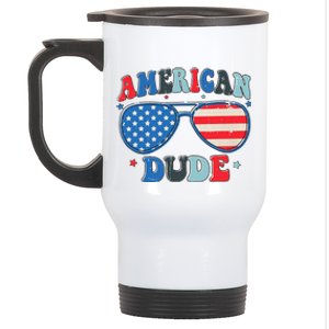 American Dude Sunglasses Freedom 4th Of July Stainless Steel Travel Mug