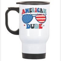 American Dude Sunglasses Freedom 4th Of July Stainless Steel Travel Mug