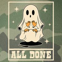 All Done Sign Language Speech Halloween Ghost Teacher Sped Legacy Tie Dye Trucker Hat