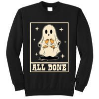 All Done Sign Language Speech Halloween Ghost Teacher Sped Sweatshirt