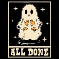 All Done Sign Language Speech Halloween Ghost Teacher Sped Sweatshirt