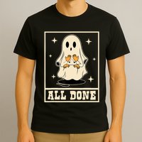 All Done Sign Language Speech Halloween Ghost Teacher Sped T-Shirt